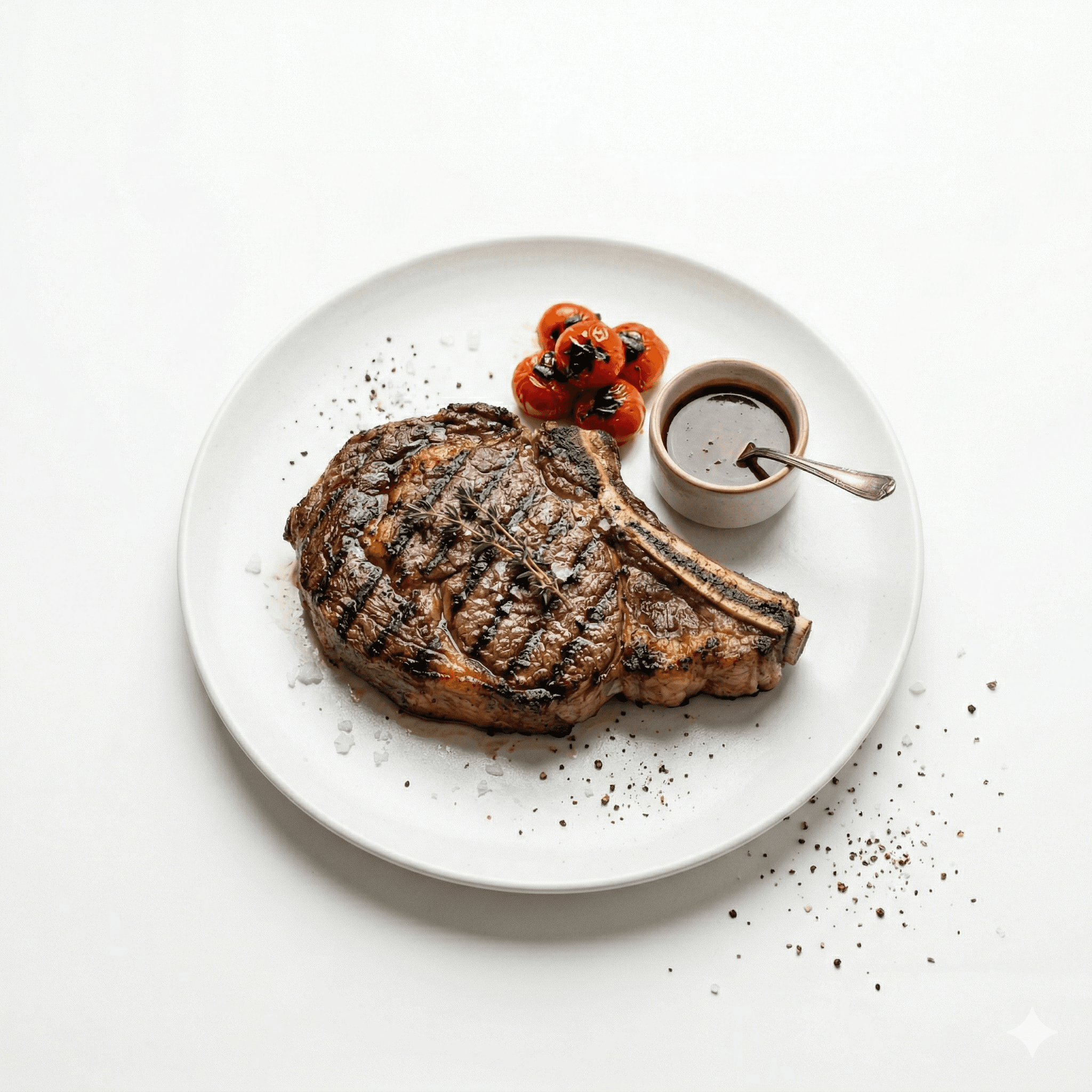 Entrecôte grillée à la braise