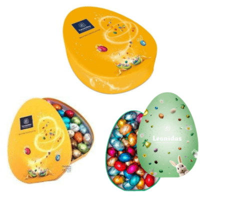 Boite Ovale 250 de Petits Oeufs et 50gr de Pralines de Pâques