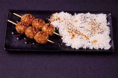 Brochette boulette de poulet