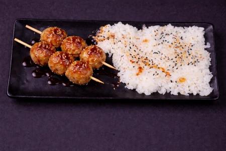 Brochette boulette de poulet