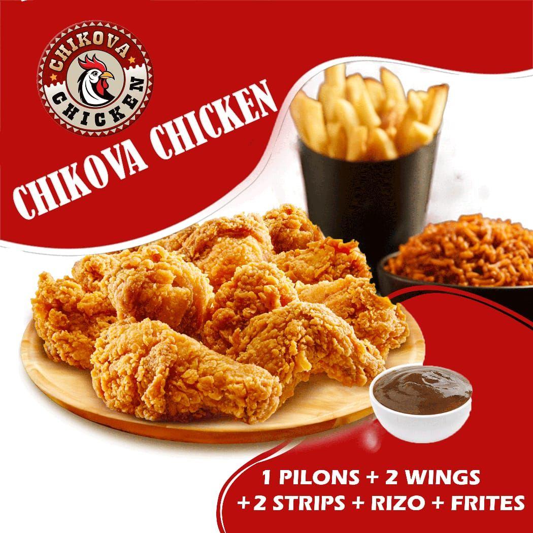 5 strips avec frites et Rizo