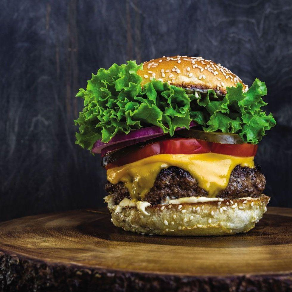 Cheese Burger Double Avec Frites