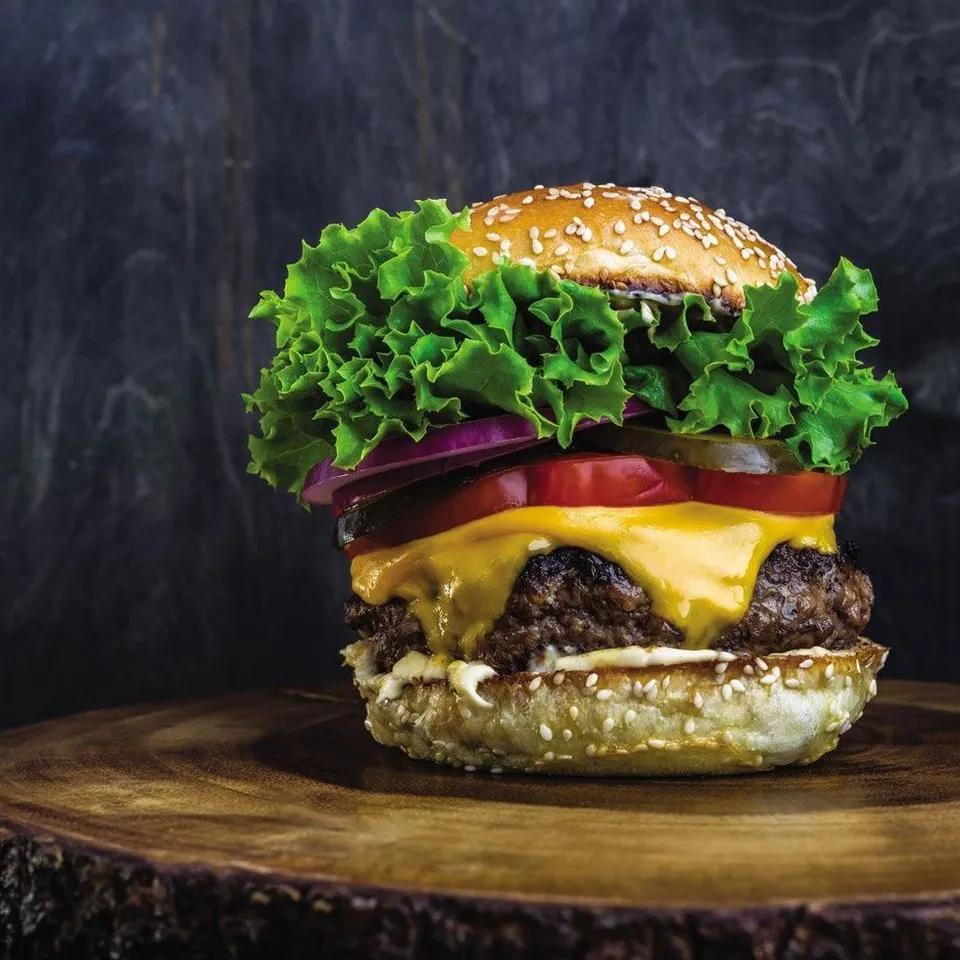Cheese Burger Double Avec Frites