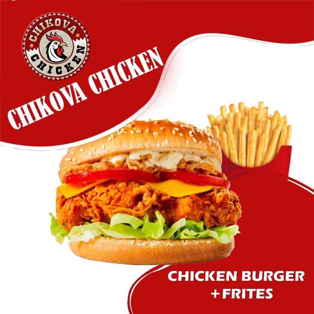 Chicken Burger avec Frites