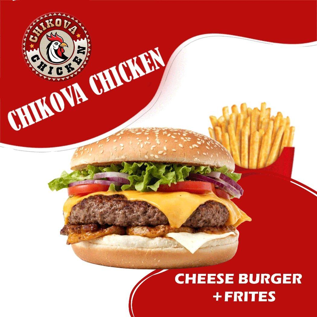Cheese Burger avec Frites