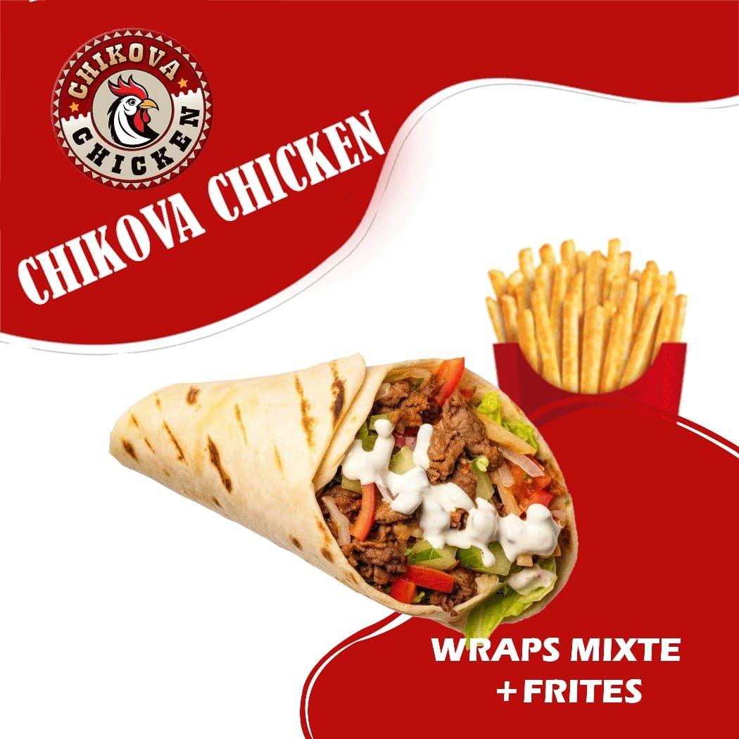 Wrap Mixte avec Frite