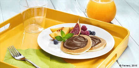 Pancake nutella aux 3 fruits + Jus