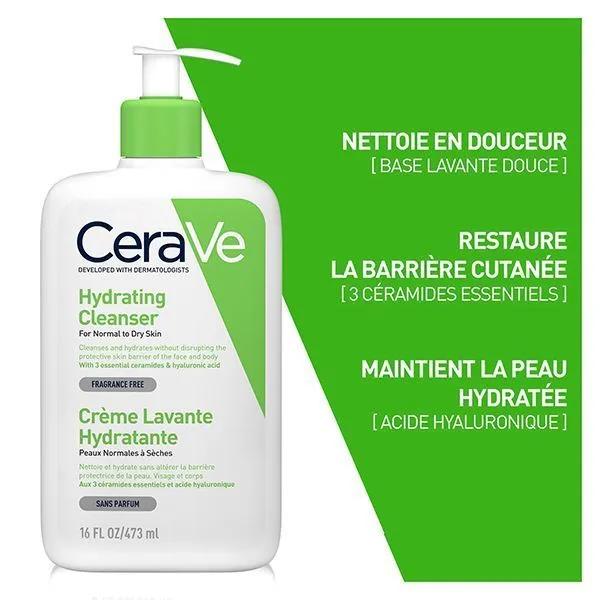 Cerave Creme Lavante Hydratante Peaux Normales A Seches 473Ml
