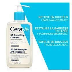 Cerave Sa Gel Nettoyant Anti-Rugosites Peau Seche Et Rugueuse 236Ml