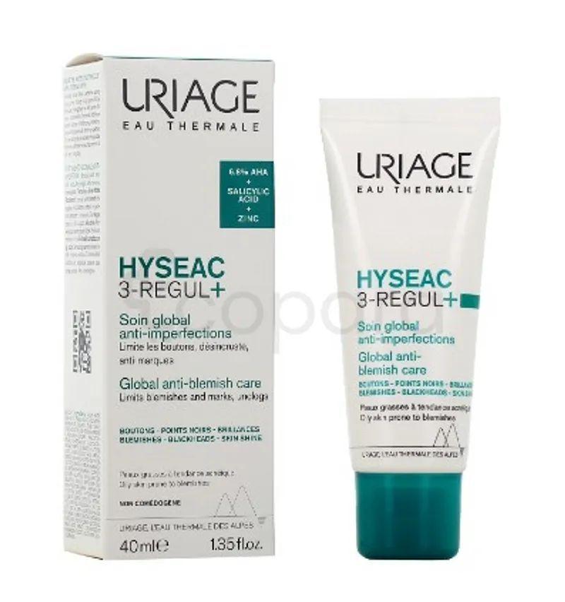 Uriage Hyseac 3-Regul+ Soin Global Anti Imperfections Peaux Grasses 40Ml
