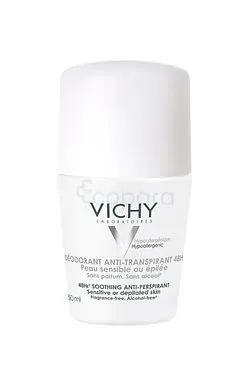 Vichy Deodorant Anti-Transpirant 48H Peaux Sensibles Ou Epilees Roll-On 50Ml