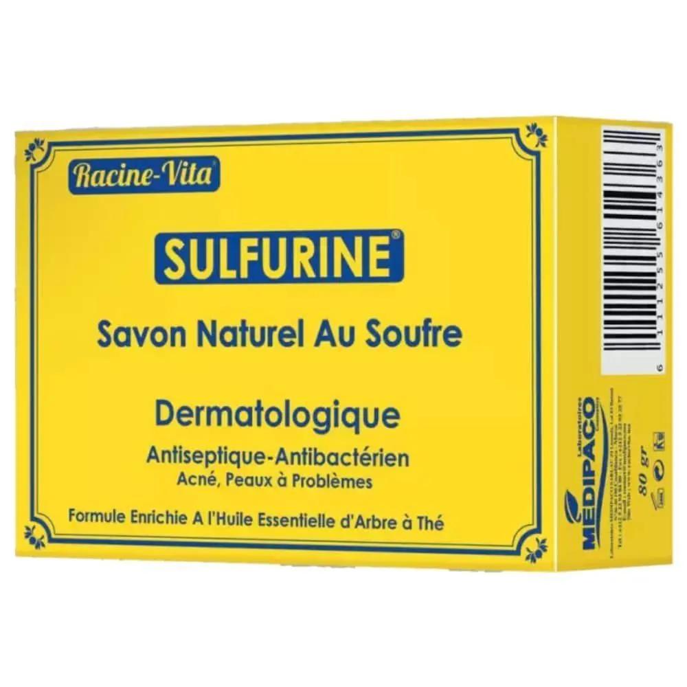 Racine-Vita Savon Naturel Au Soufre Sulfurine 80G
