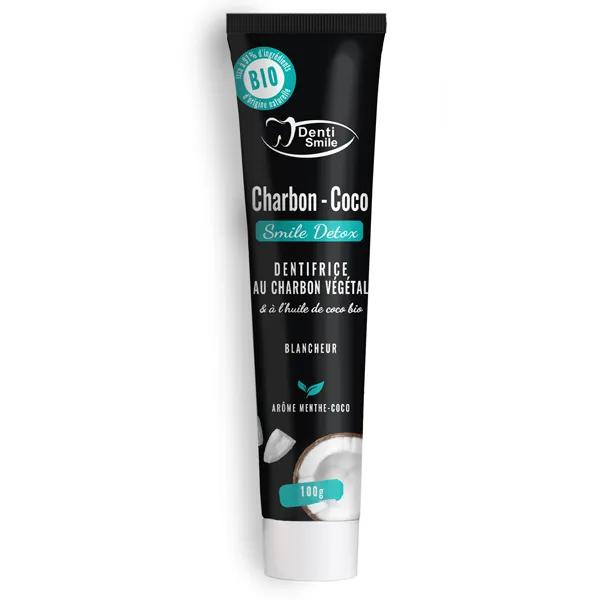 Denti Smile Dentifrice Au Charbon Coco Arome Menthe 100G