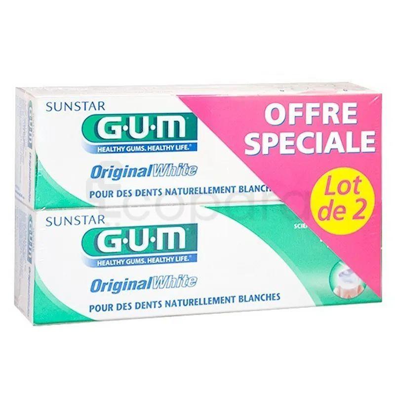 Gum Dentifrice Original White Lot De 2 Reference 1745