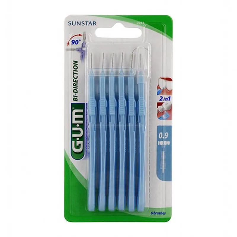 Gum Bidirection Avec Brossette Micro-Fine 0.9Mm Boite De 6 Reference 2314