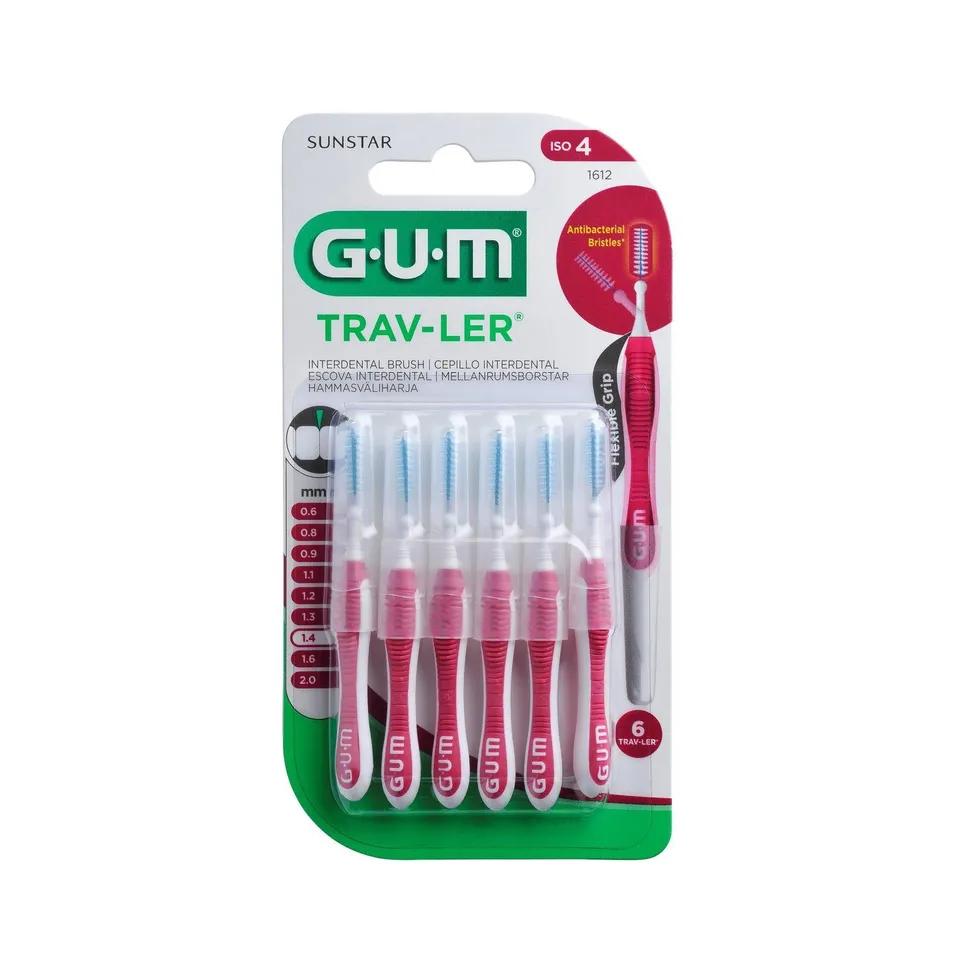 Gum Manche Avec Brossette Fine 1.4Mm Boite De 4 Reference 1612