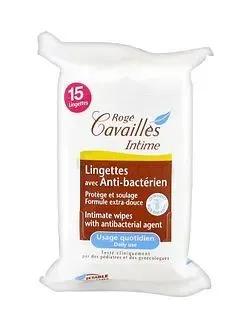 Roge Cavailles Intime Lingettes Avec Anti-Bacterien Boite De 15