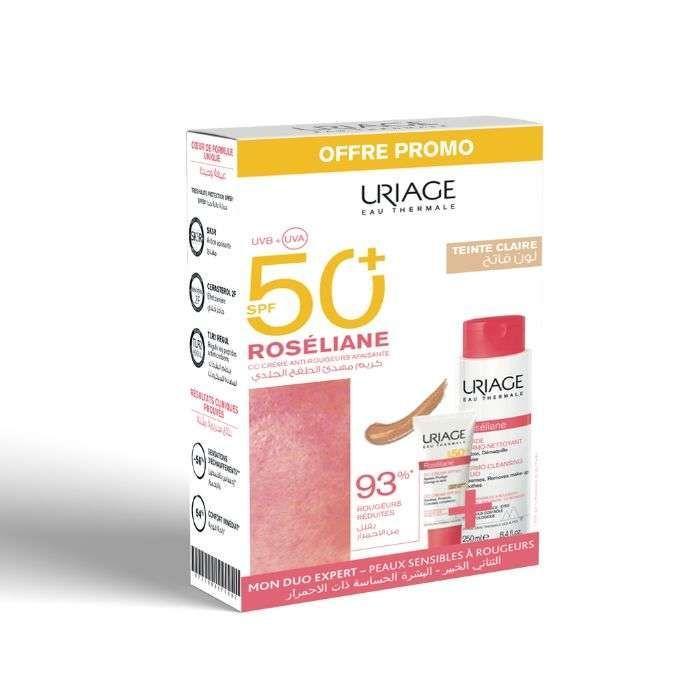 Uriage Roseliane Cc Creme Spf50 Teinte Claire 40Ml + Dermo Nettoyant 250Ml