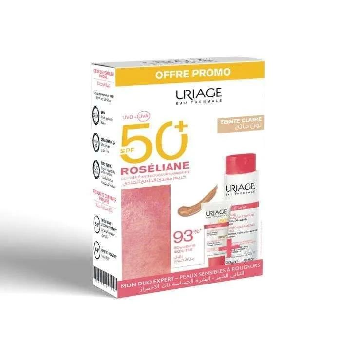 Uriage Roseliane Cc Creme Spf50 Teinte Claire 40Ml + Dermo Nettoyant 250Ml