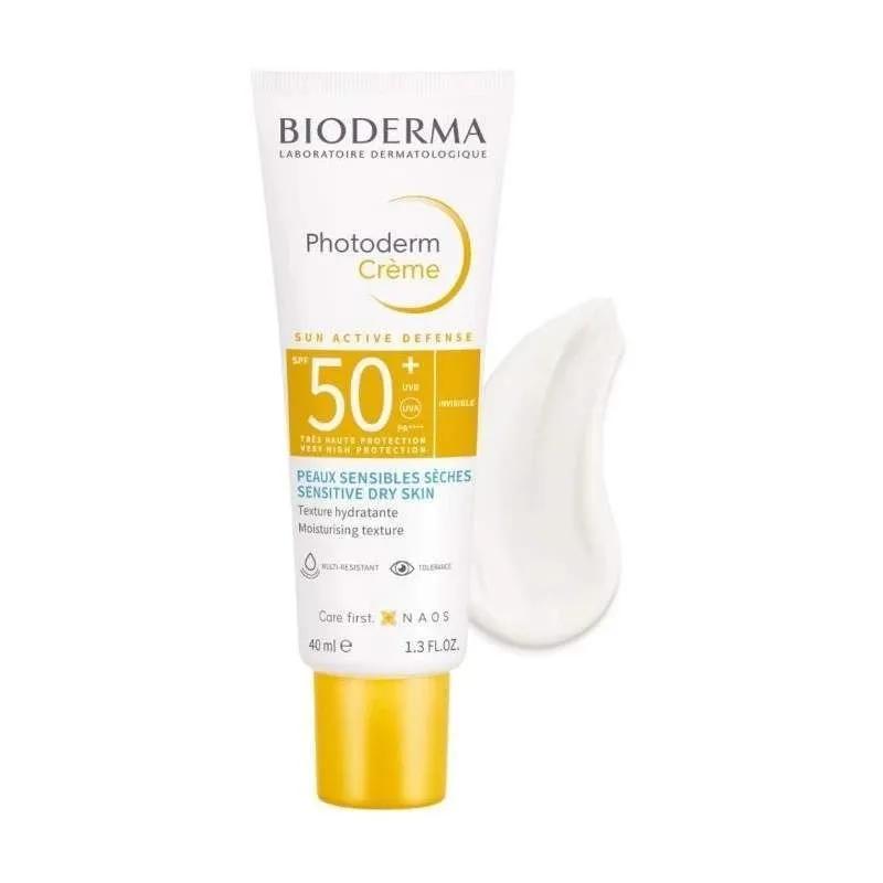 Bioderma Photoderm Creme Invisible Sun Active Defense Peaux Sensibles Seches Spf50+ 40Ml