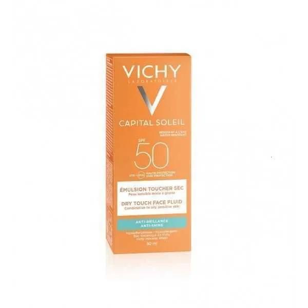 Vichy Capital Soleil Emulsion Anti-Brillance Toucher Sec Invisible Peaux Mixtes A Grasses Spf50 50Ml