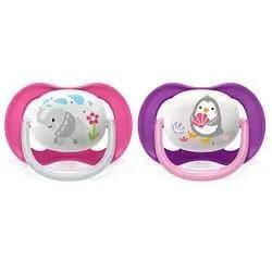 Avent Sucette Ultra Aire Animale Orthodontique 6-18Mois Boite De 2 Reference Scf080/08