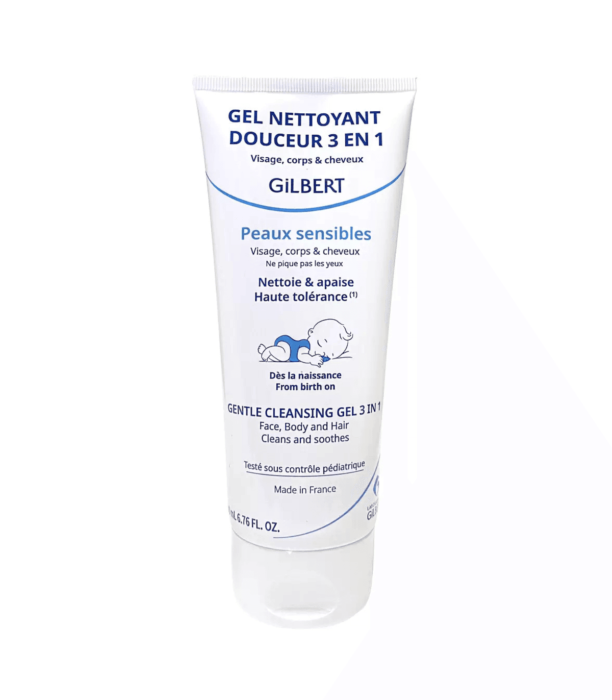 Gilbert Gel Nettoyant Douceur 3En1 Visage Corps Et Cheveux Des La Naissance 200Ml