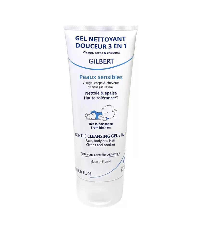 Gilbert Gel Nettoyant Douceur 3En1 Visage Corps Et Cheveux Des La Naissance 200Ml