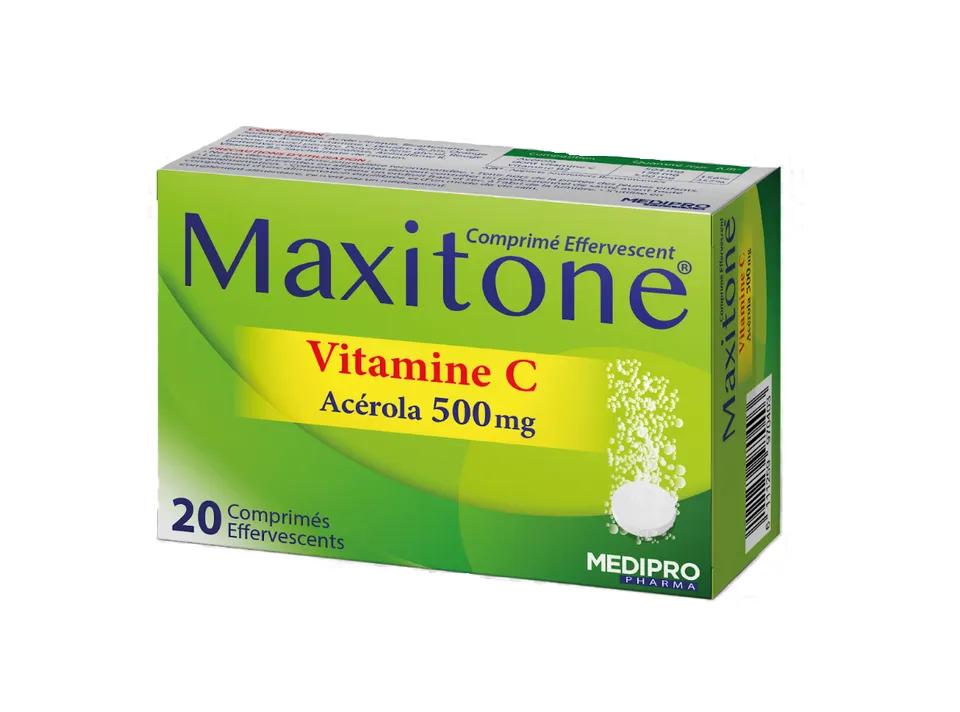 Maxitone Vitamine C Acerola 500Mg Boite De 20 Comprimes Effervescents