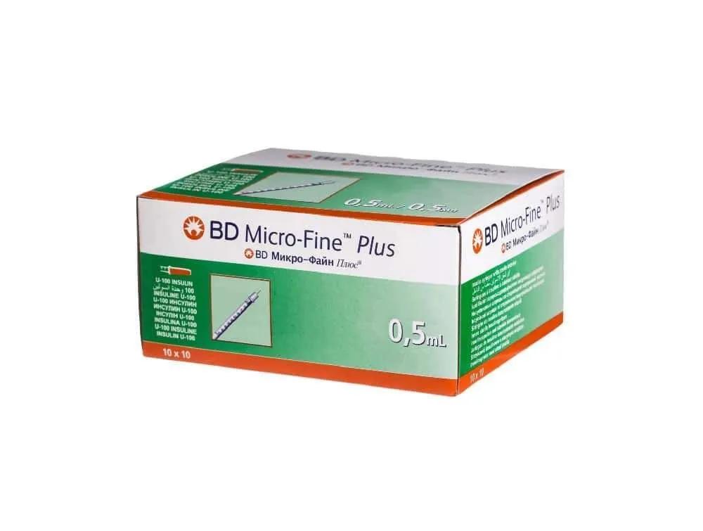 Bd Microfine Plus Seringue A Insuline 0.5Ml Aiguille 31G 6Mm Boite De 10*10 Reference 324904