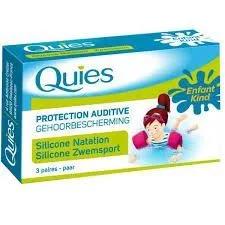 Quies Protection Auditive Silicone Natation Enfant Boite De 3 Paires