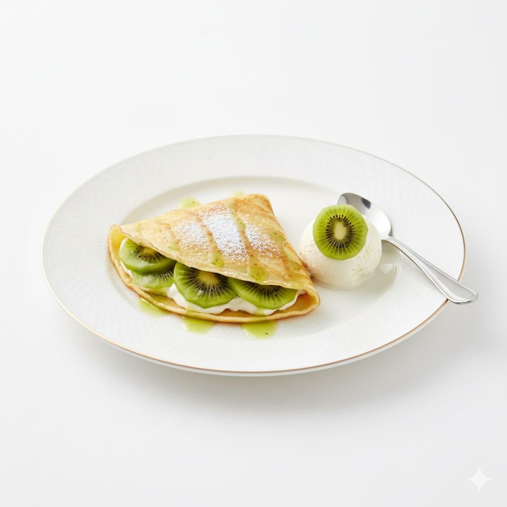 Nutella and kiwi crepe