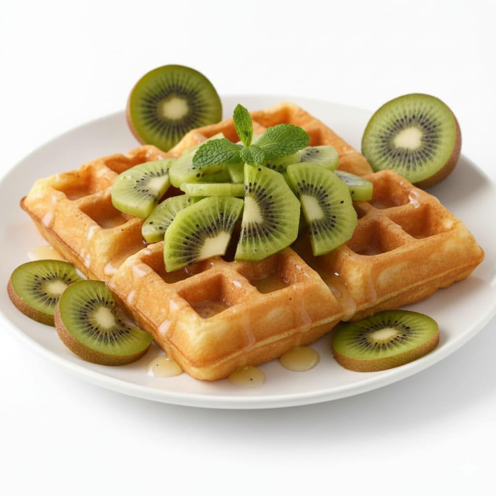 Nutella and kiwi waffle