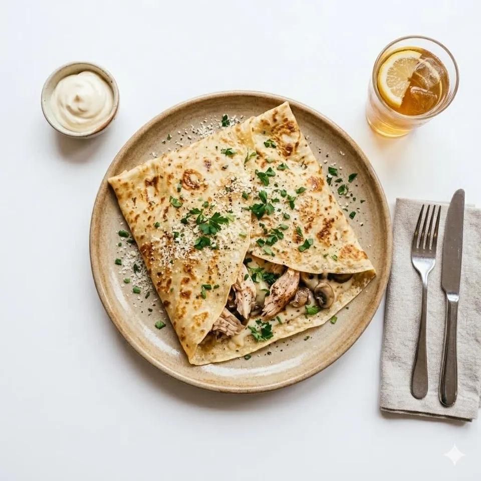 Chicken and Gruyère Crepe