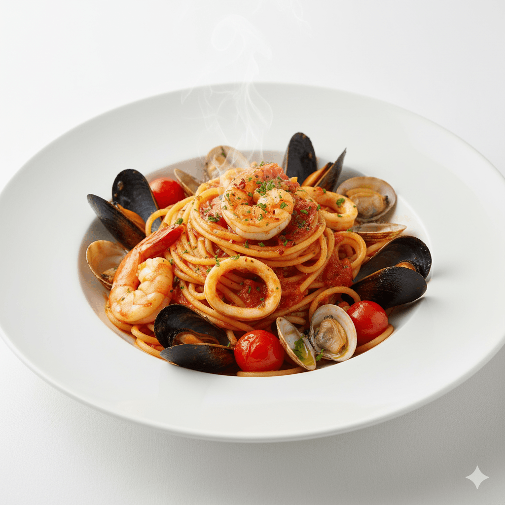 Spaghetti fruits de mer