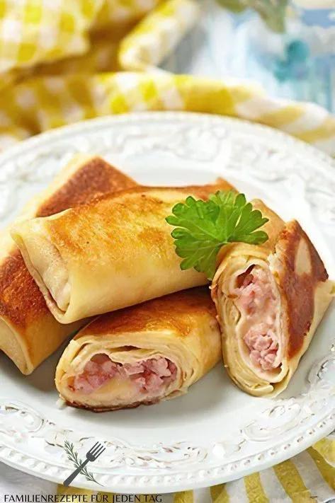 Crêpes crevettes, fromage