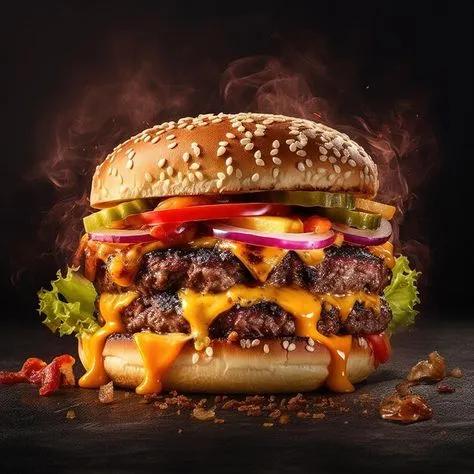 Double Chicken Cheese Burger