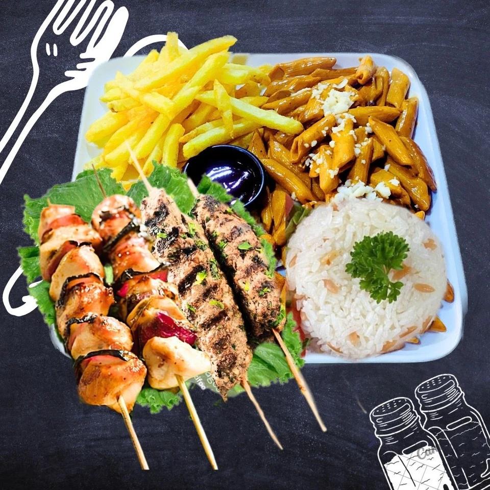 Brochette mixte (poulet+viande hachée)