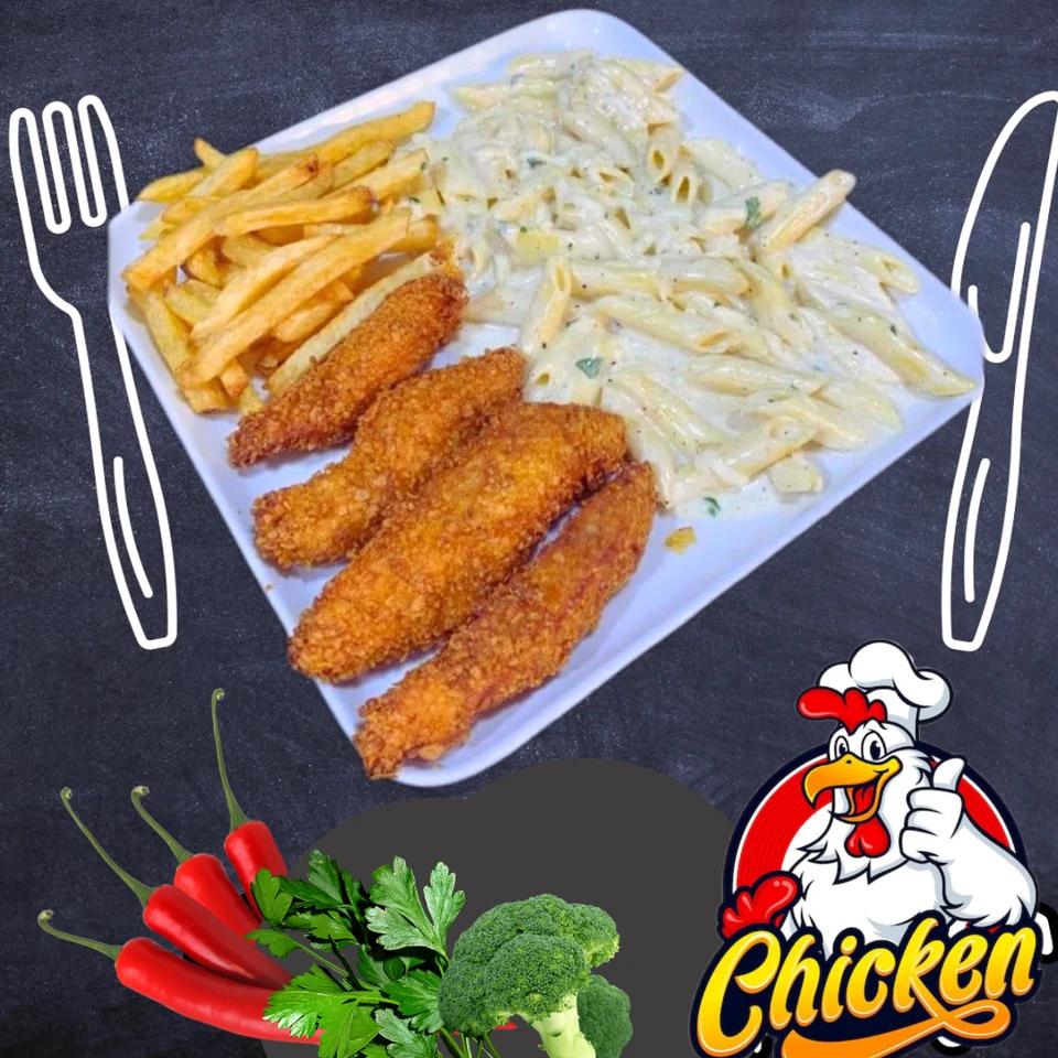 Plat chicken blanche