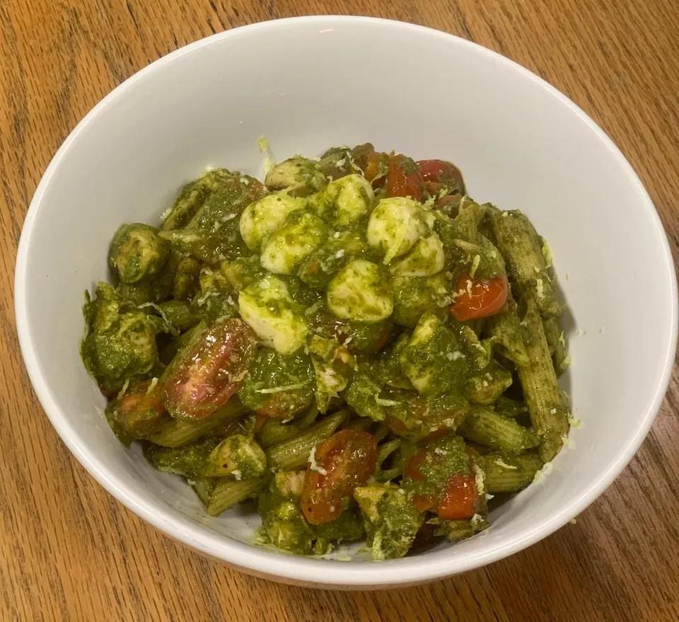 Chicken Caprese Pesto Penne