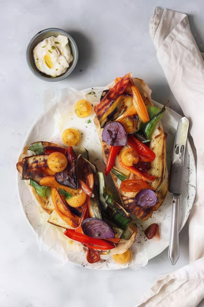 Grilled Veg Toastie - V