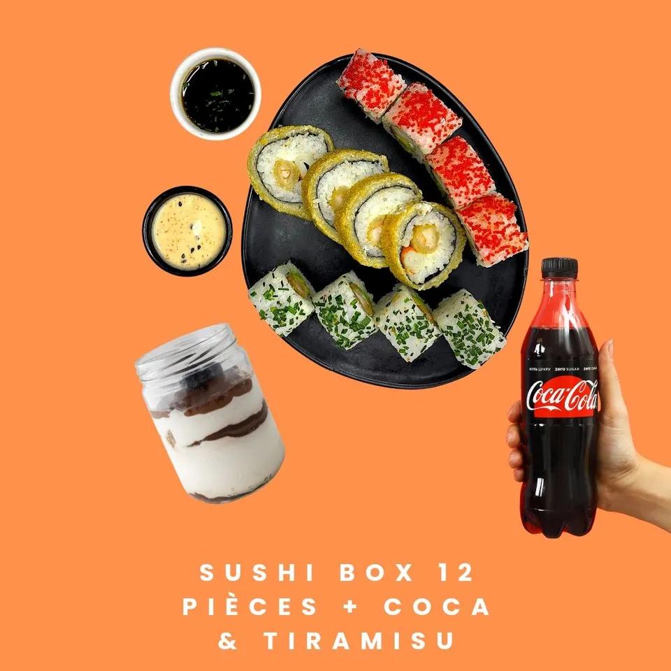 Sushi Box 12 Pièces + Coca & Tiramisu