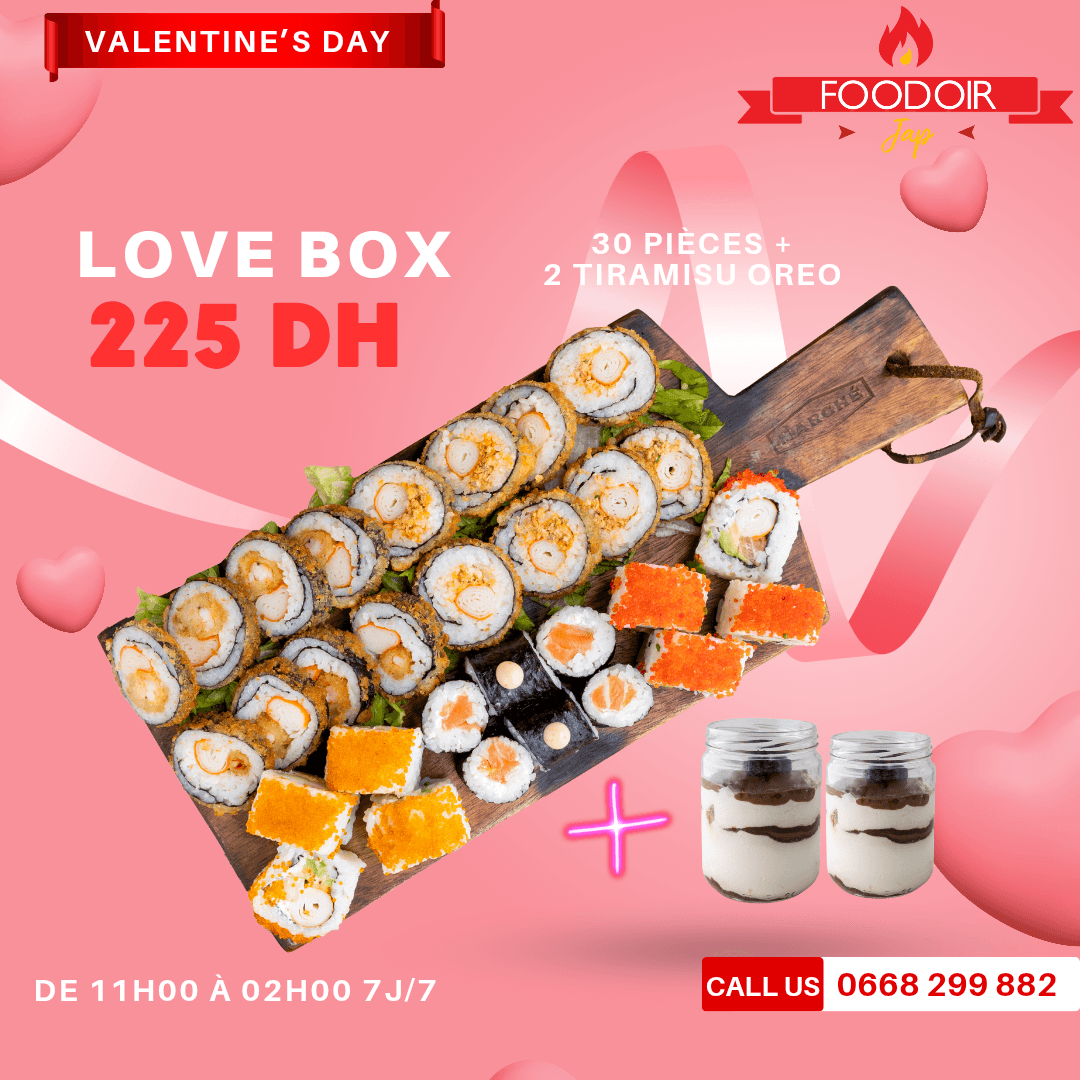 Love Box + 2 Tiramisu Offerts