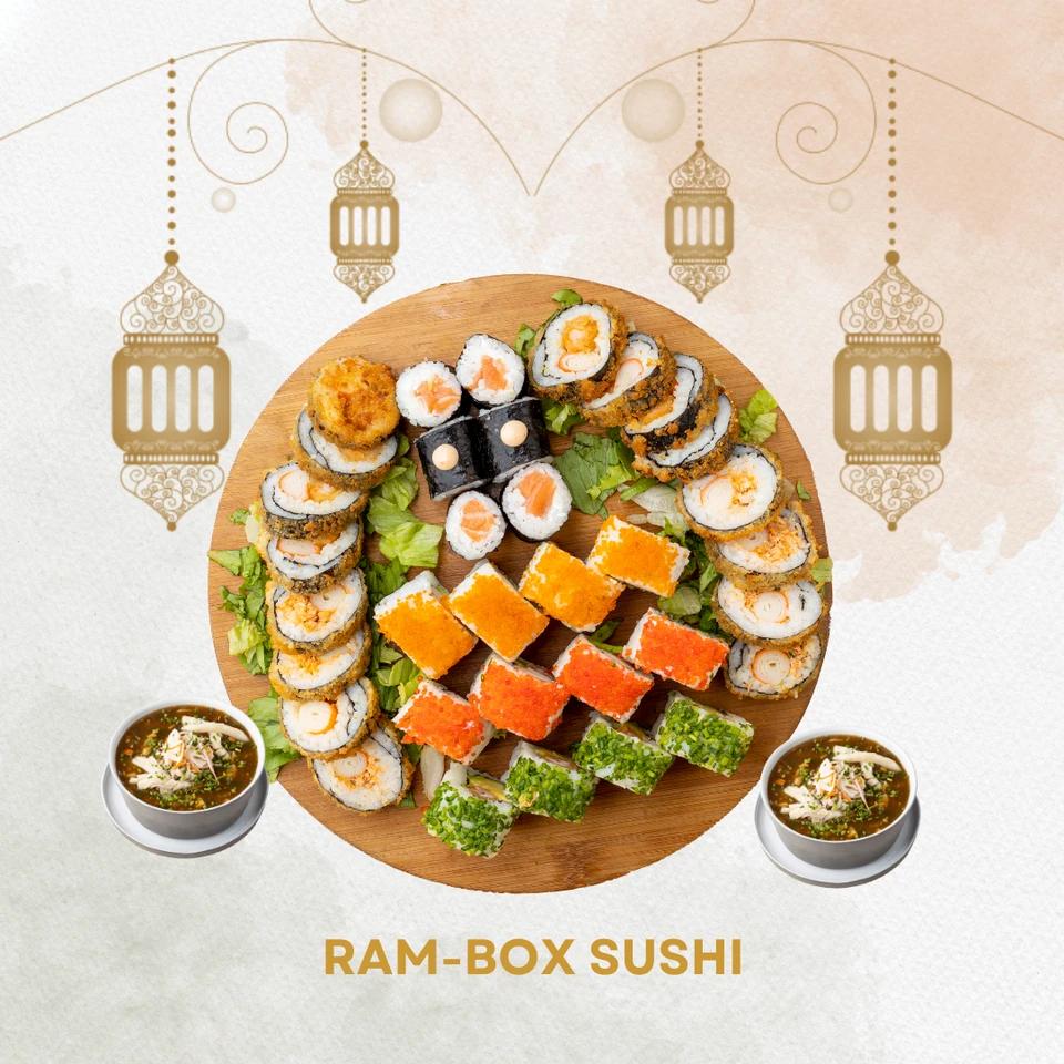 Ram-Box Sushi (34 Pièces + 2 Soupes Au Poisson)