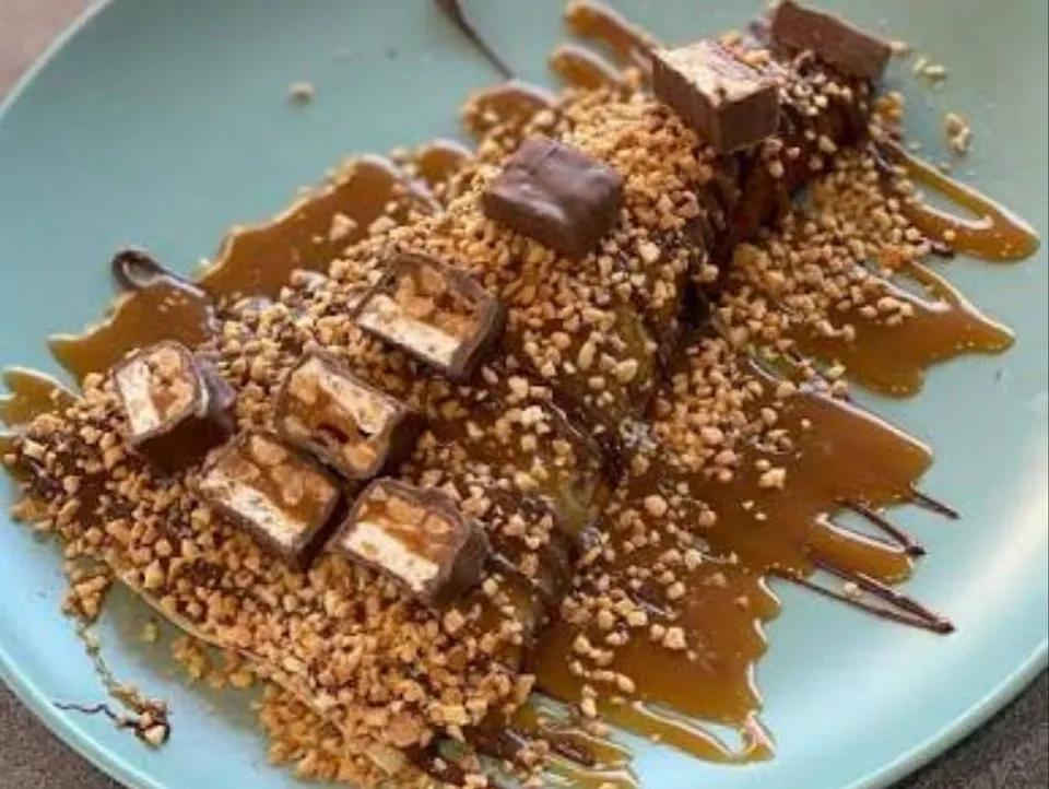 Crêpes Nutella Snickers