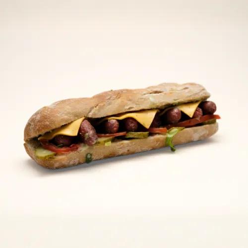 Sandwich Saucisses Boeuf Lazeez