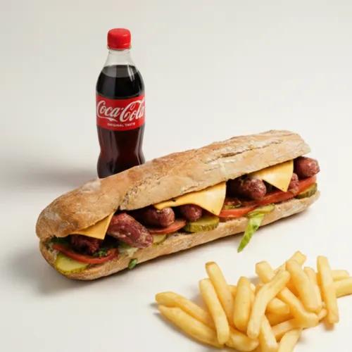 Menu Sandwich Saucisses Boeuf Lazeez