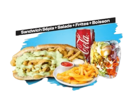 Sandwich Sépia + Salade + Frites + Boisson