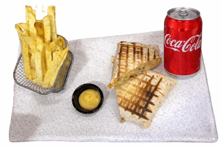 Tacos sur charbon Mixte + Frites + Coca