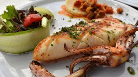 Plat Calamars Grillées